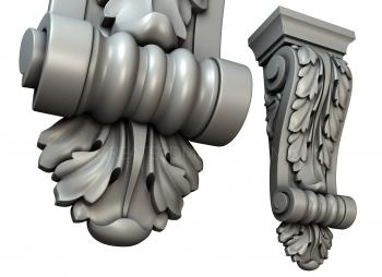 Corbels (KR_0492) 3D model for CNC machine